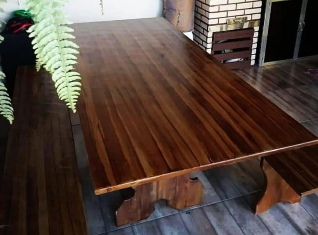 Mesa pedra de ardósia pintada e envernizada  - Foto 6