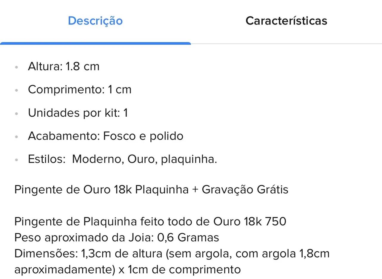 Pingente ouro 18k - Foto 3