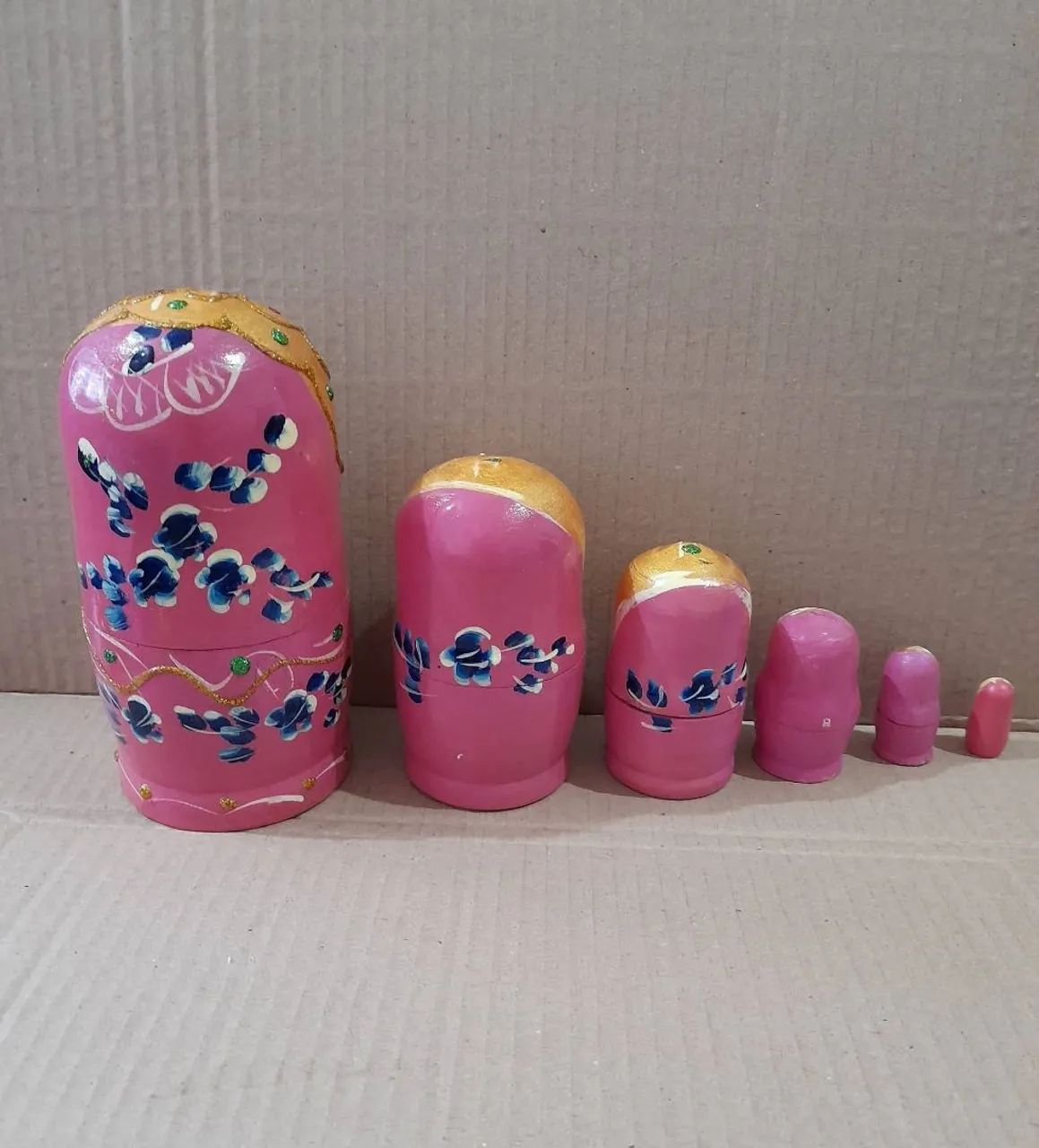 Boneca Russa Matryoshka de madeira - Foto 2