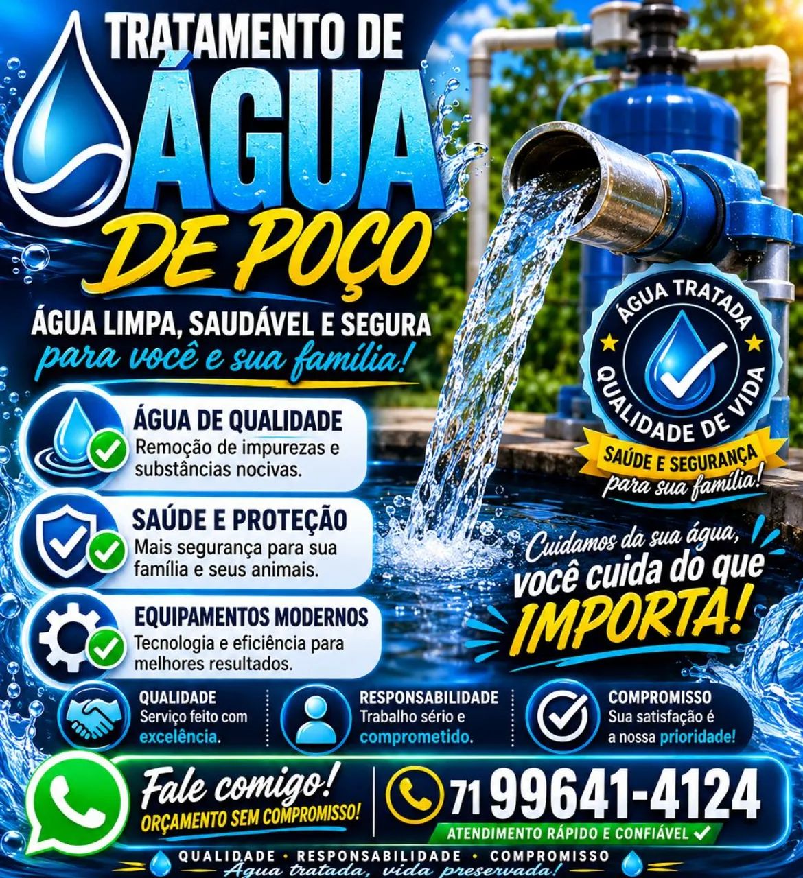 Faço tratamento de Água de Poço..?