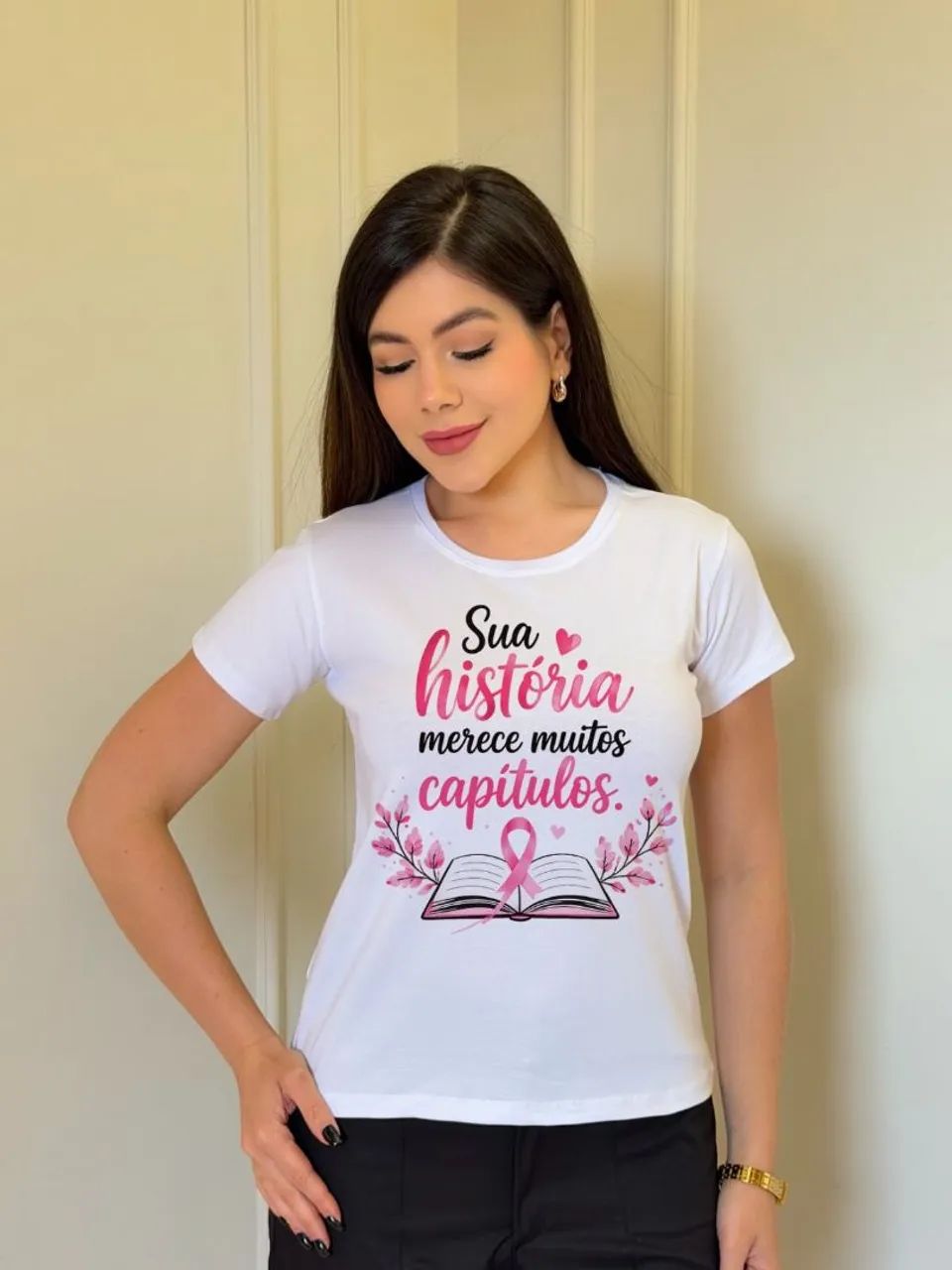 Camisetas t-shirts Outubro rosa  - Foto 5