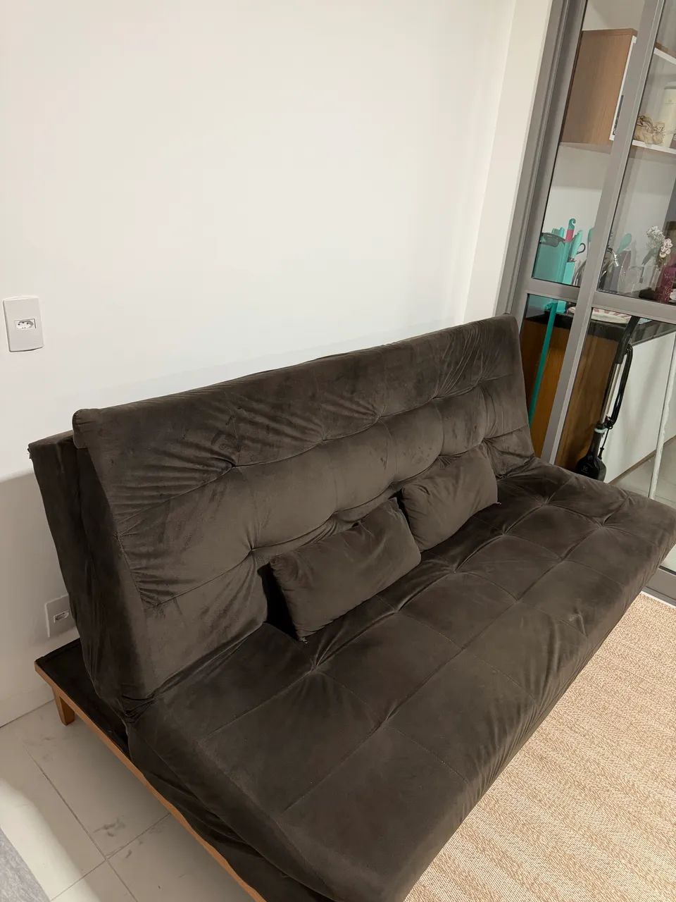 SOFÁ CAMA MARROM  - Foto 2