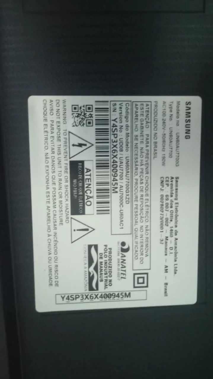 Tv Samsung 60 polegadas (Tela quebrada - Peças) - Foto 3