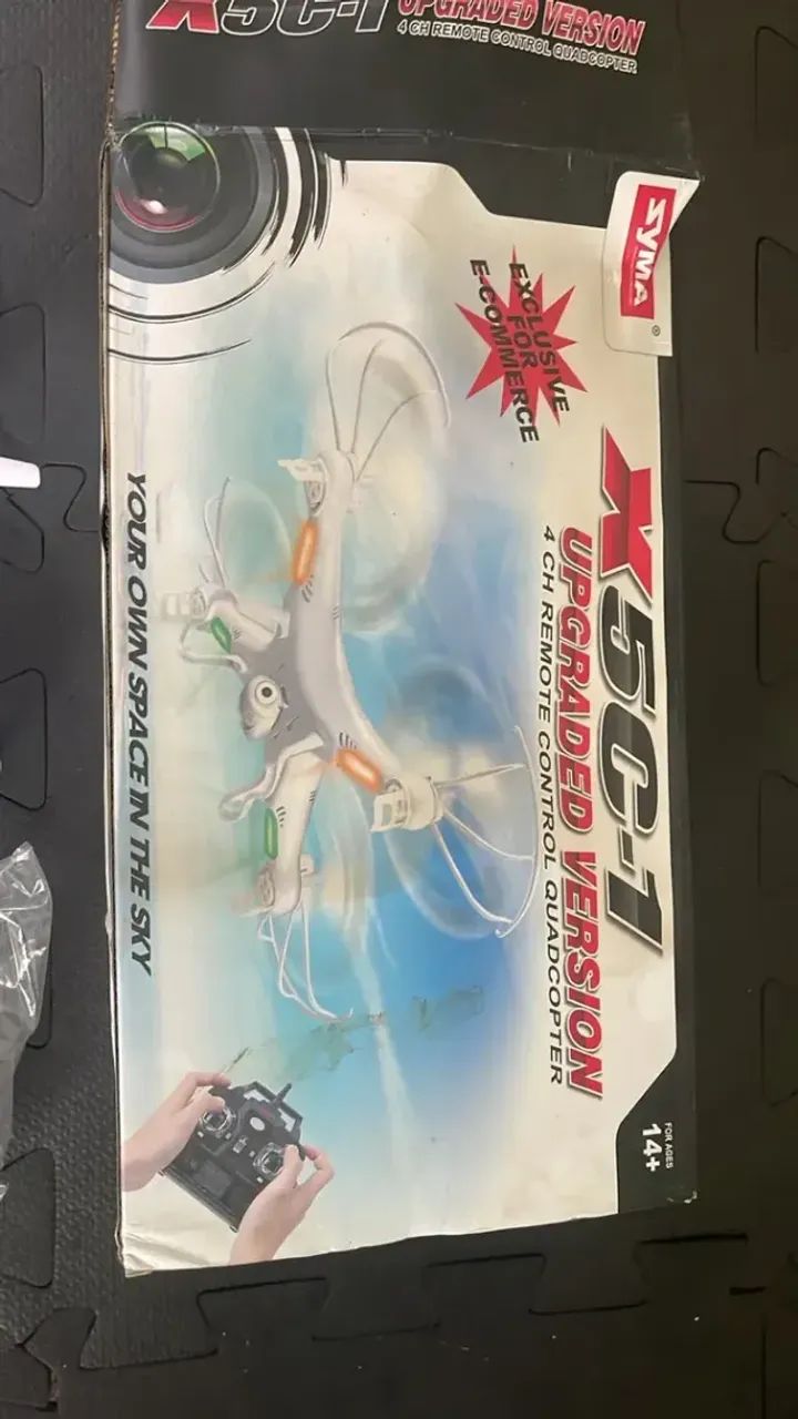 Drone Syma X5c-1 Com Câmera Hd Branco 1 Bateria (defeito) - Foto 3