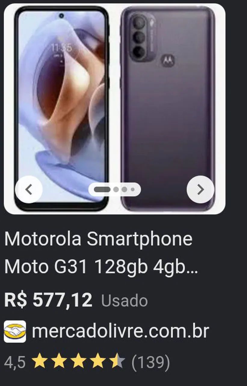 CELULAR MOTO G31 128G