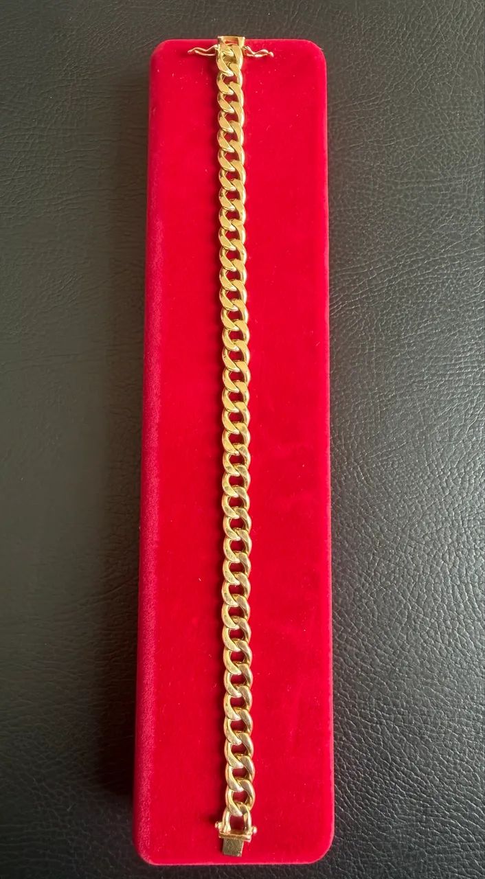 Pulseira de Ouro 7,7 Gm Grumet 18K ((NOVA))