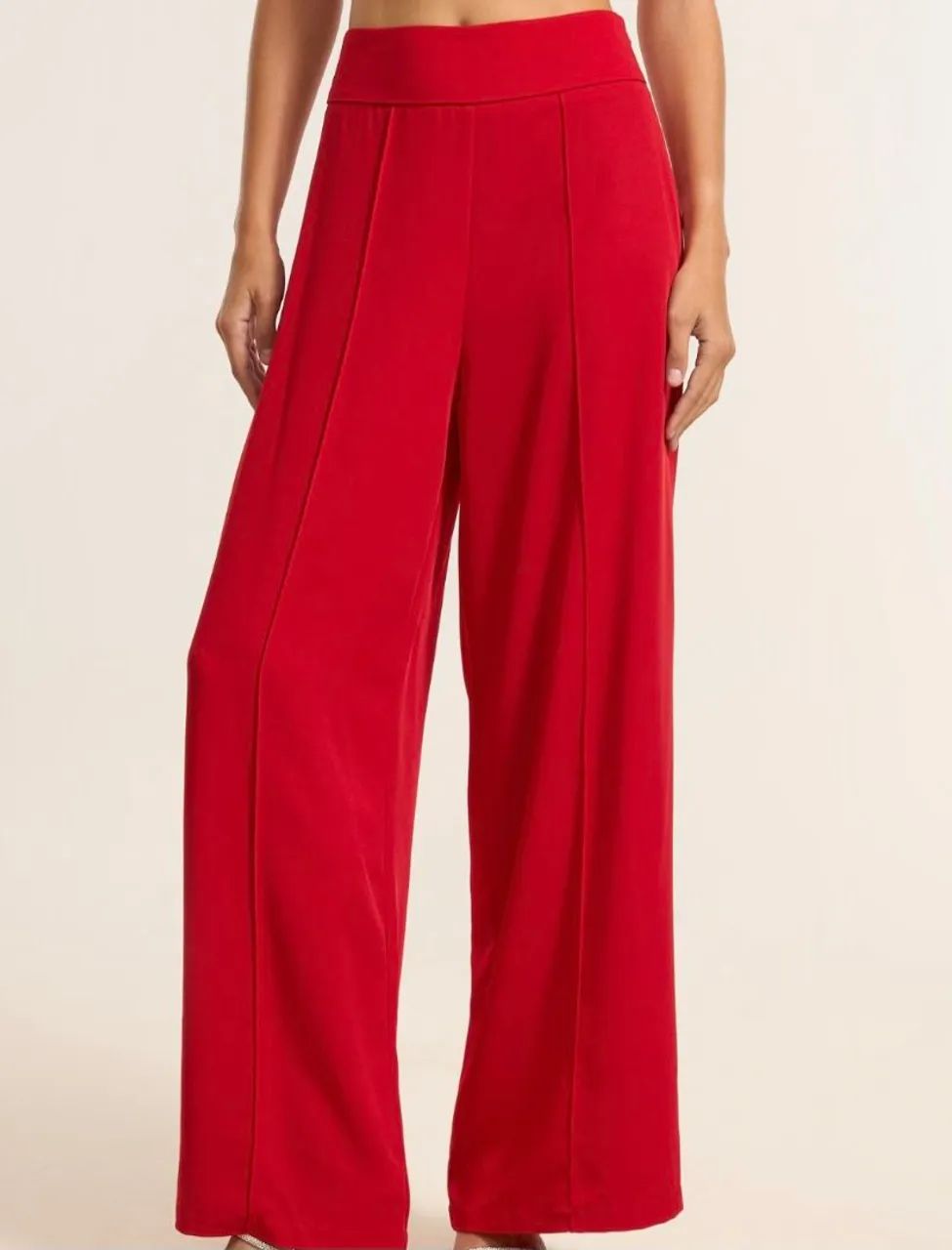 Calça Crepe Vermelha - Foto 2