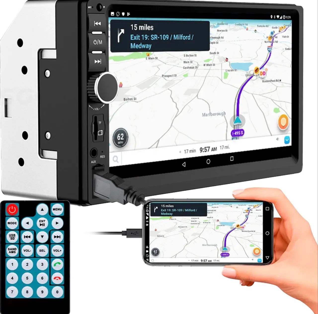 Central Multimídia First Option 7810h Com Espelhamento E Bluetooth