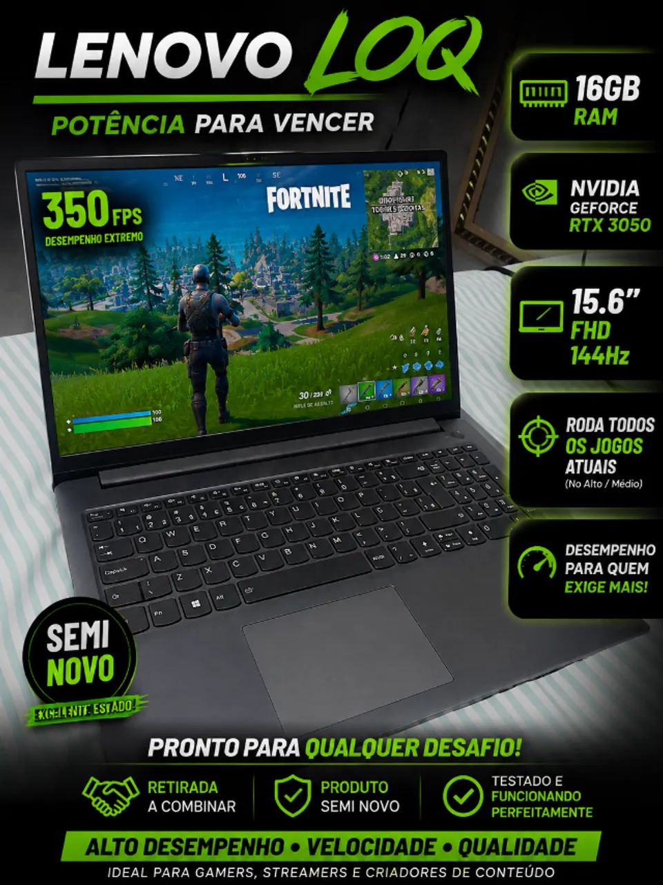LENOVO LOQ-e RTX 3050 16 ram<br> - Foto 3