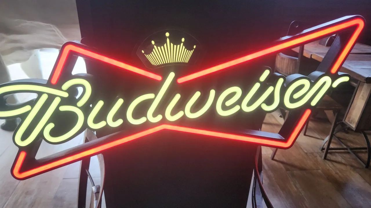 Placa luminosa budweiser