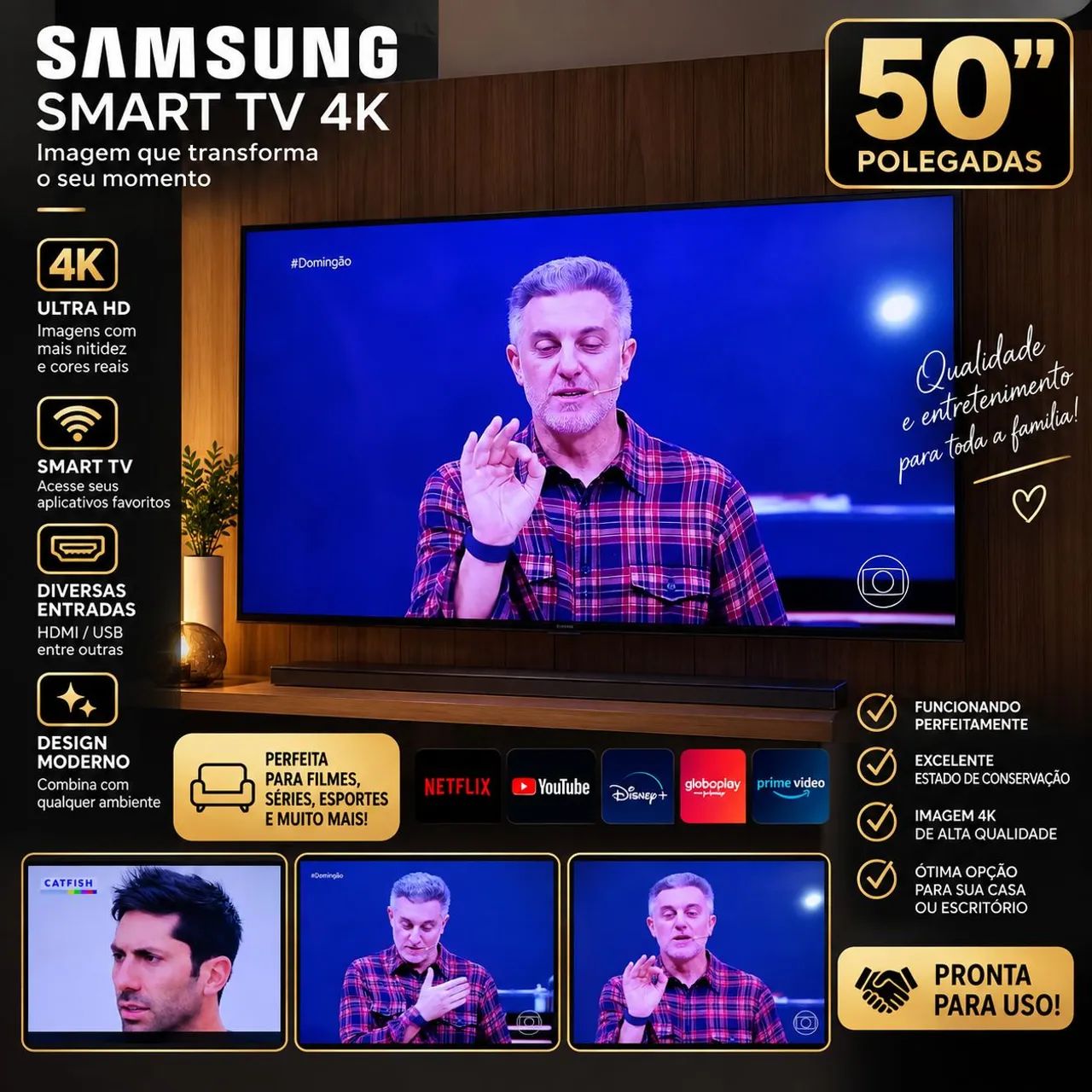 Smart tv 50 polegadas 4k 
