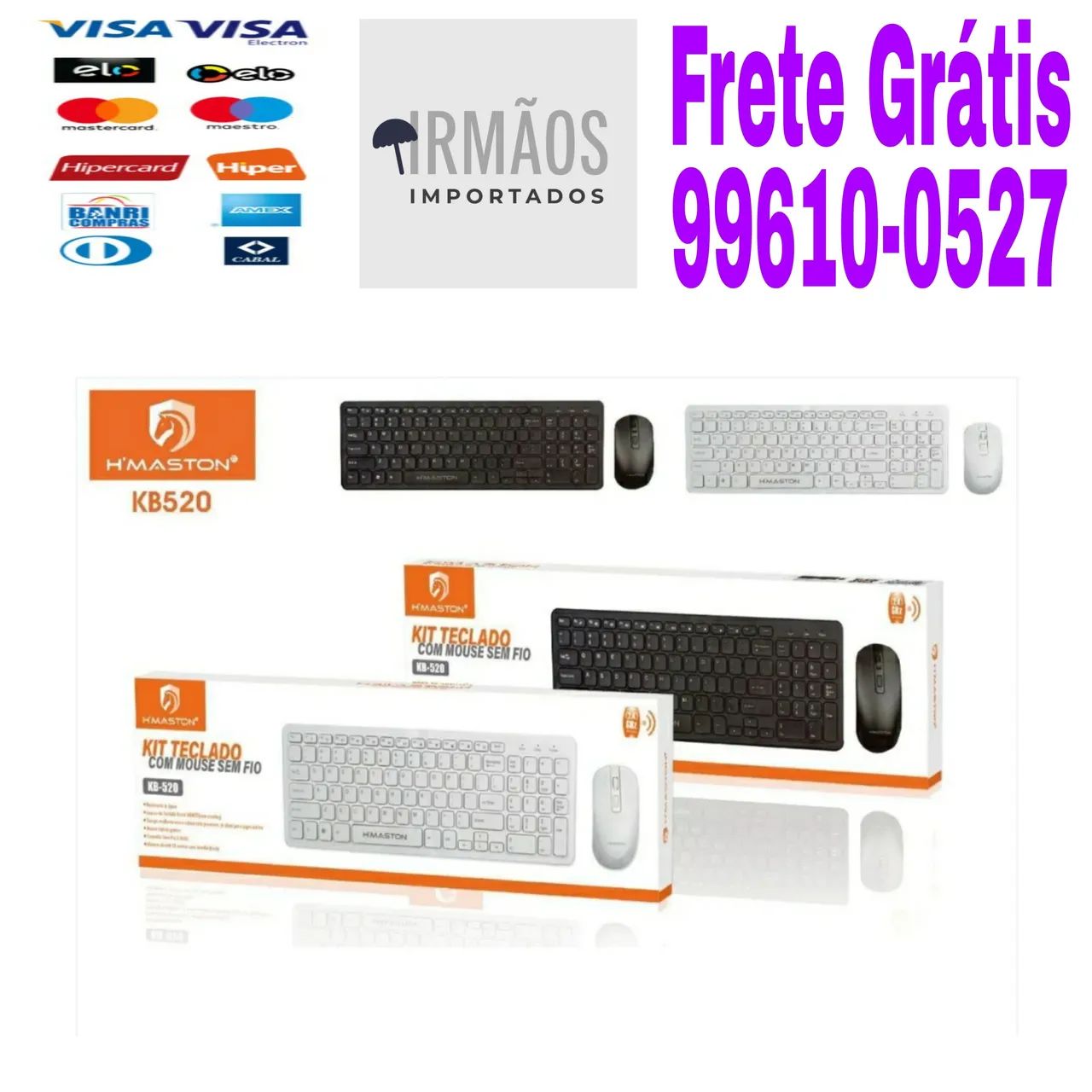 Teclado e Mouse Sem Fio Hmaston 520