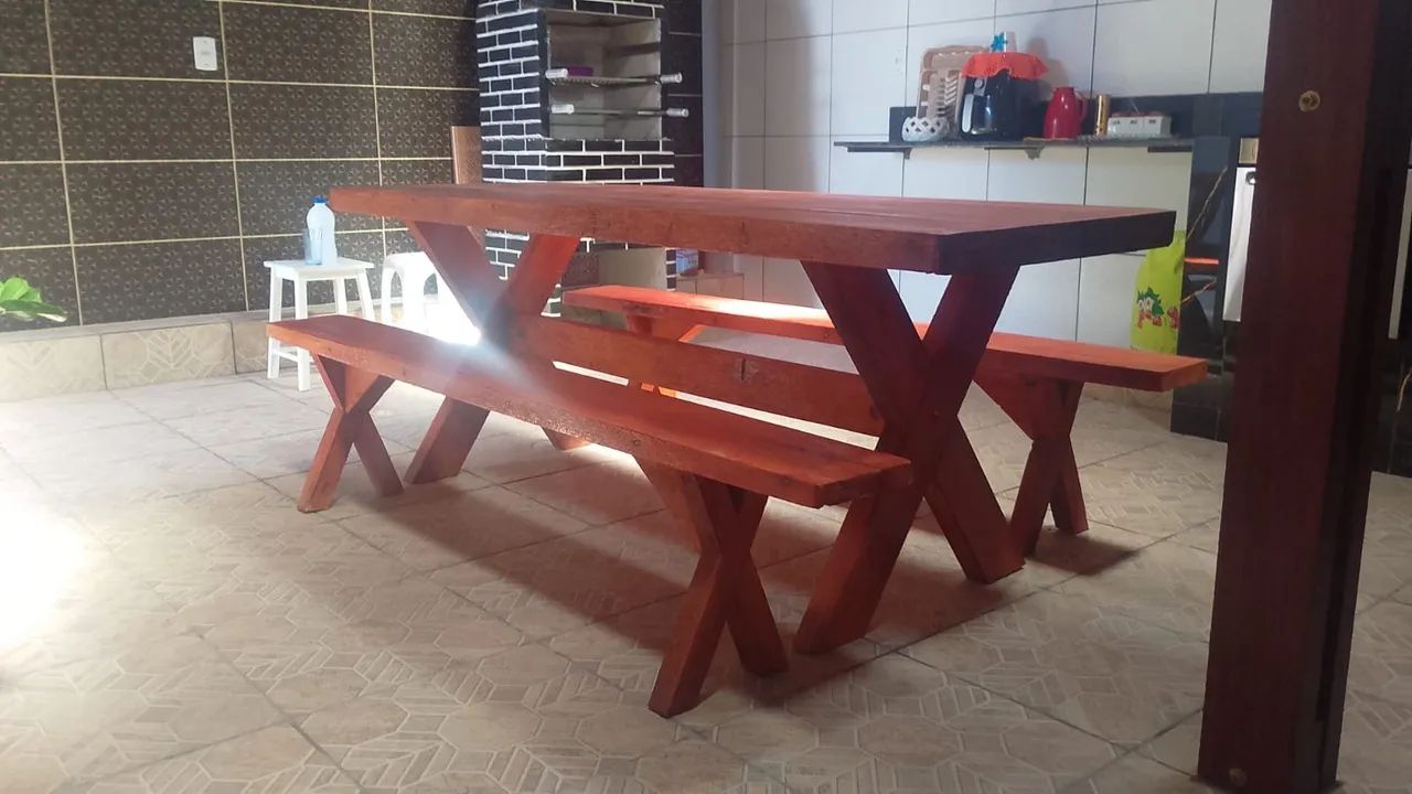 Mesa Rústica Colonial Ivernizada  - Foto 3