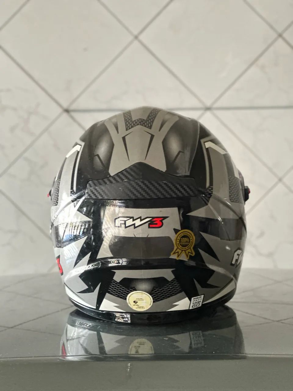 Capacete FW3 Fox com óculos - Foto 5