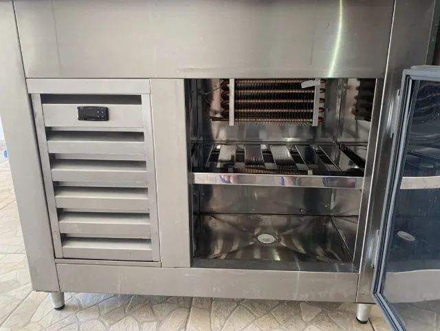 Balcao Codimentador INOX 110x50x130 Cubas Geladas - Foto 3
