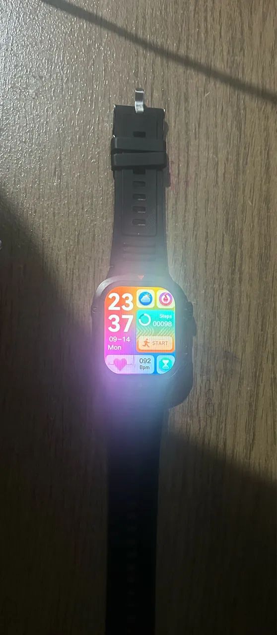 Relógio Smartwatch funcionando 
