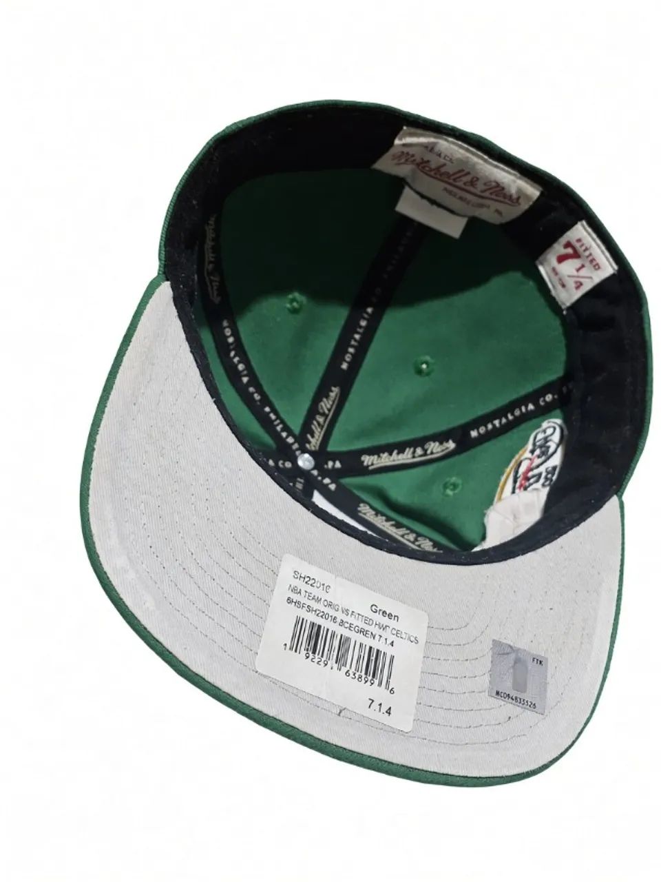 boné mitchell & ness nba fitted hwc boston celtics verde - único - Foto 3