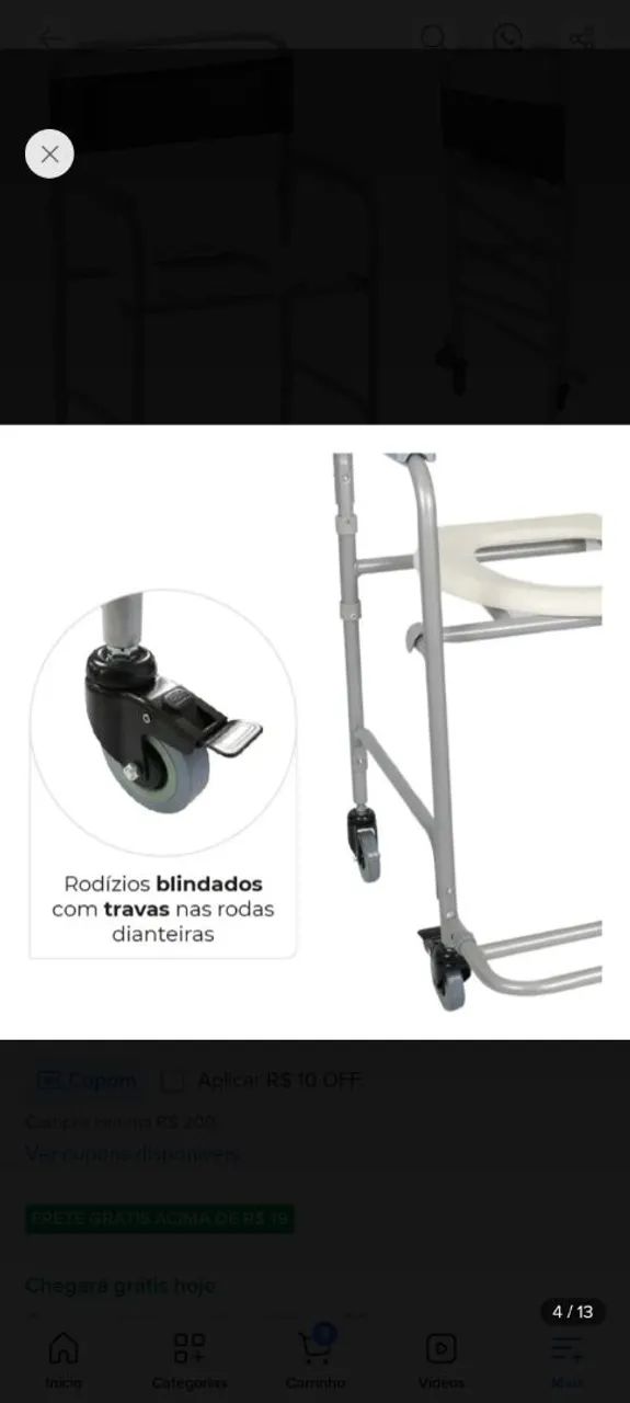 Cadeira de banho higiênica  - Foto 5