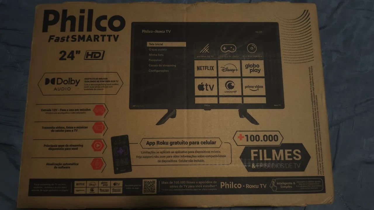 Smart TV Philco 24p - LED Roku - NOVA E LACRADA!  - Foto 2