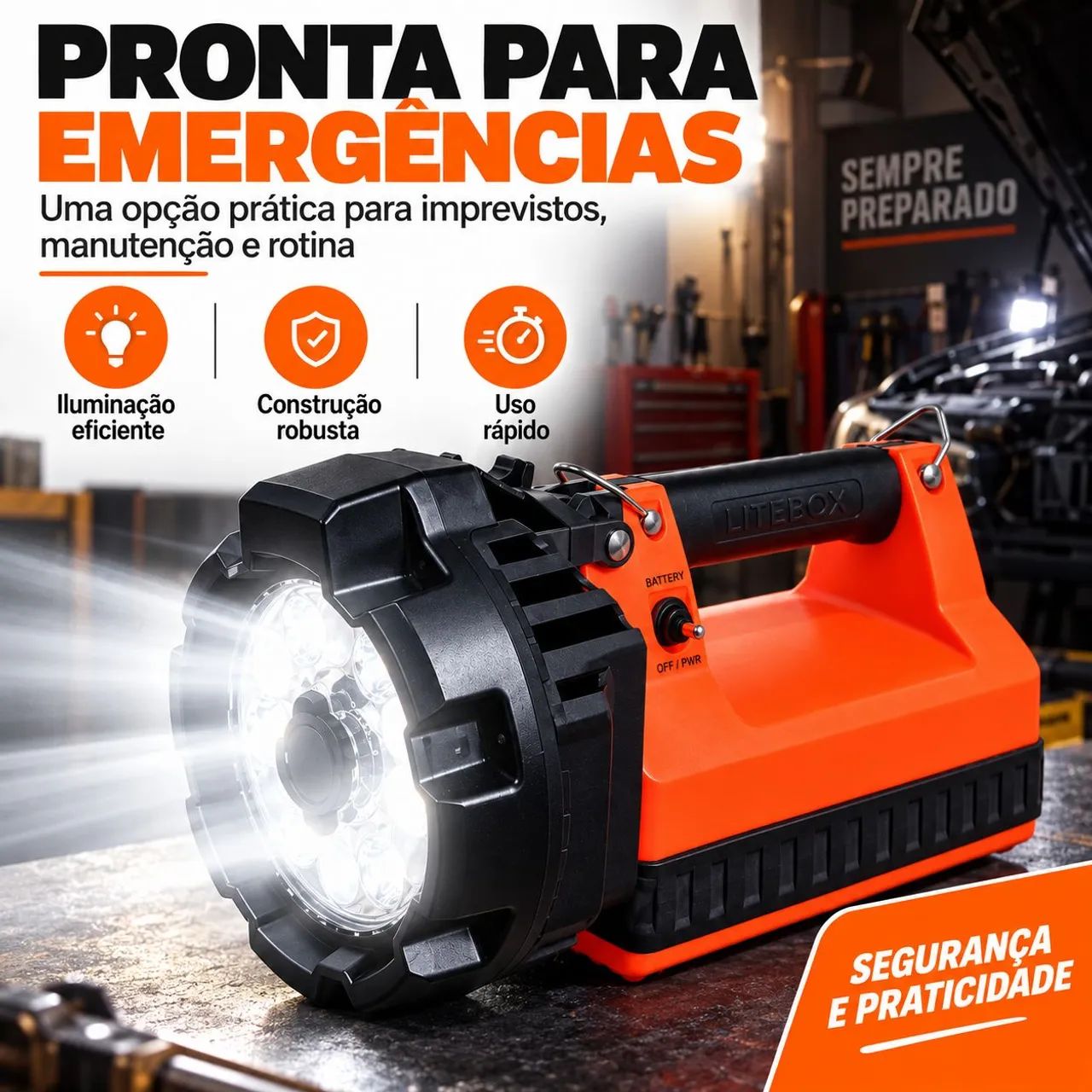 Lanterna Streamlight E-Spot LiteBox LED Profissional Portátil - Foto 4