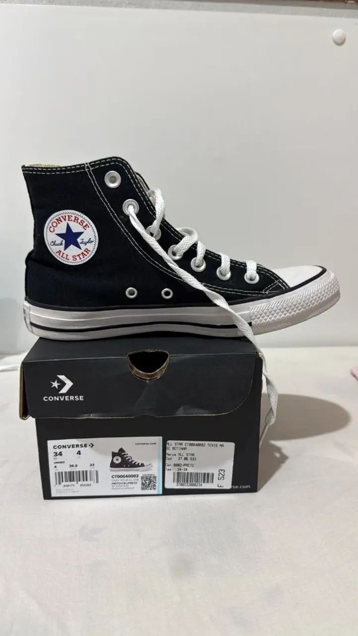 All Star Converse Preto Cano Alto  - Foto 2