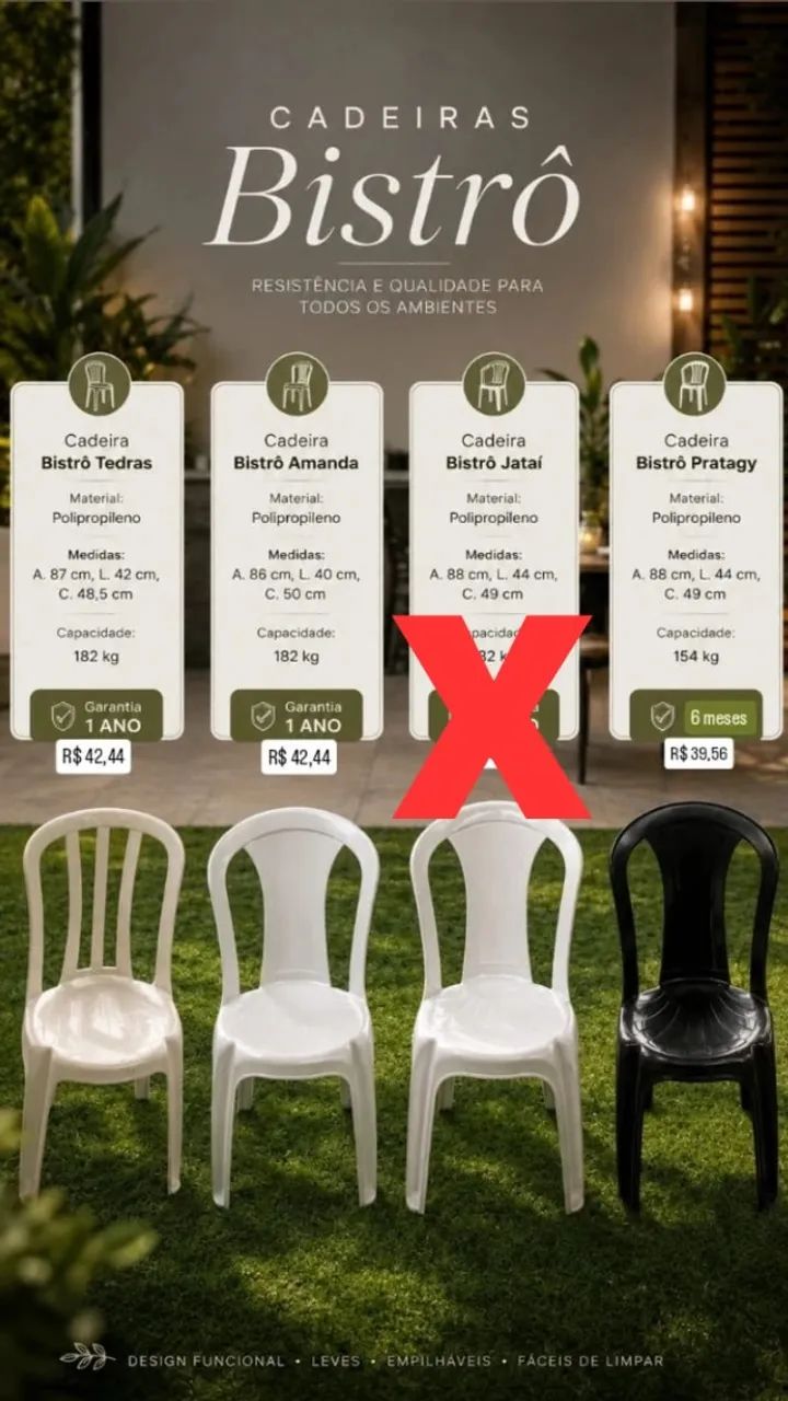 ? CADEIRAS BISTRÔ EM PROMOÇÃO! ?