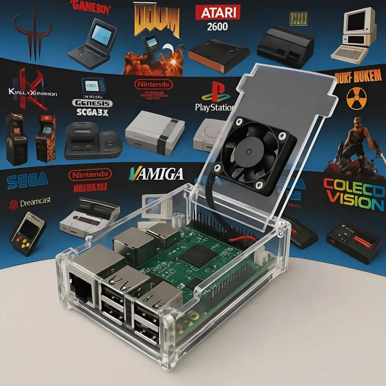 Mini PC Raspberry PI3- Completo mais de 45 mil jogos