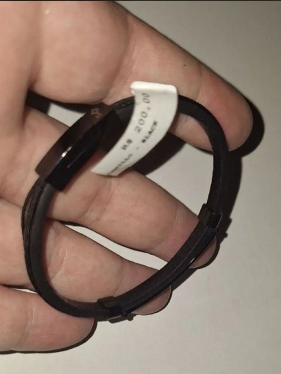 Pulseira key design couro camillo preta - Foto 2