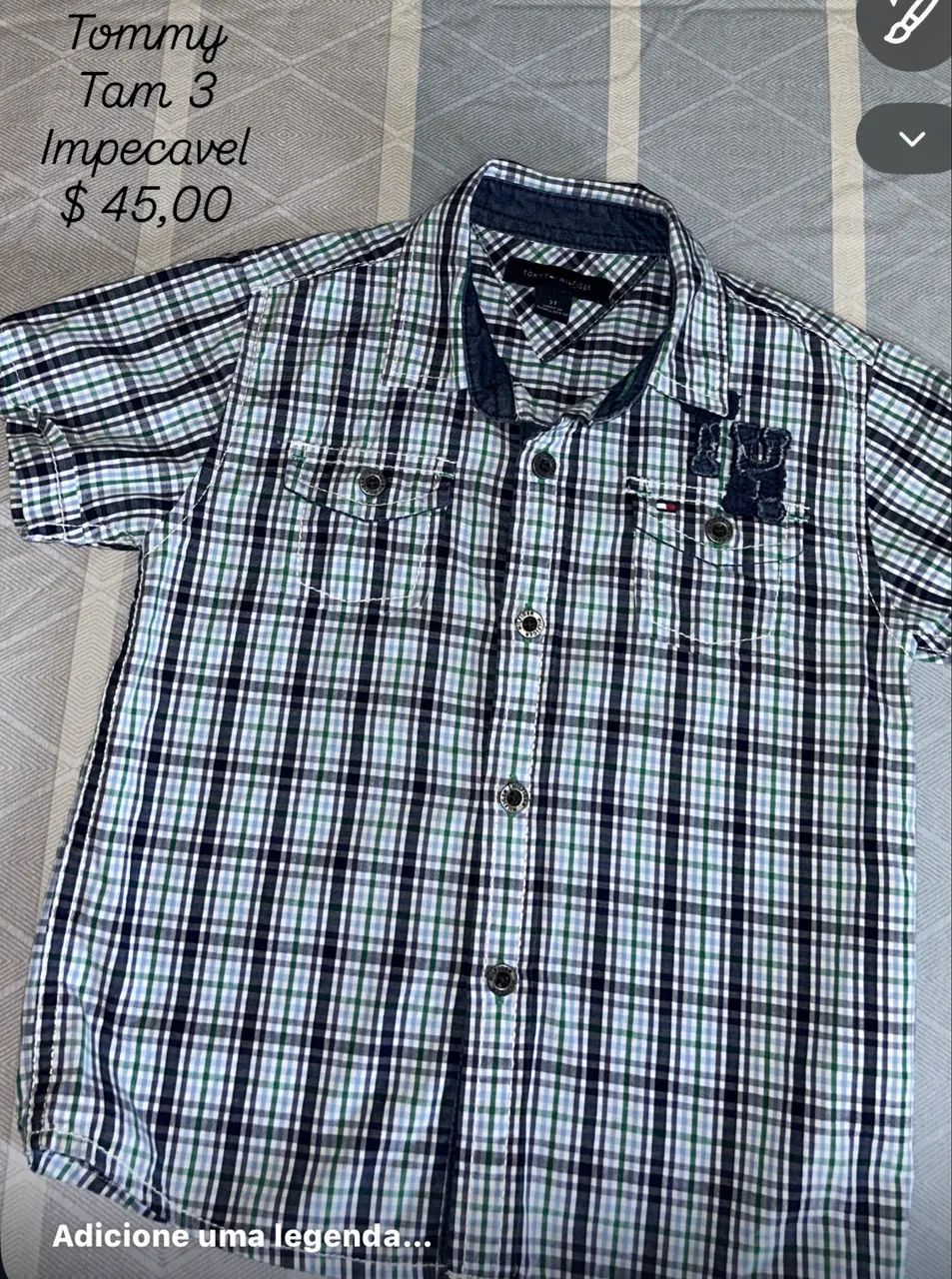 Camisa tommy tam 3 impecavel 