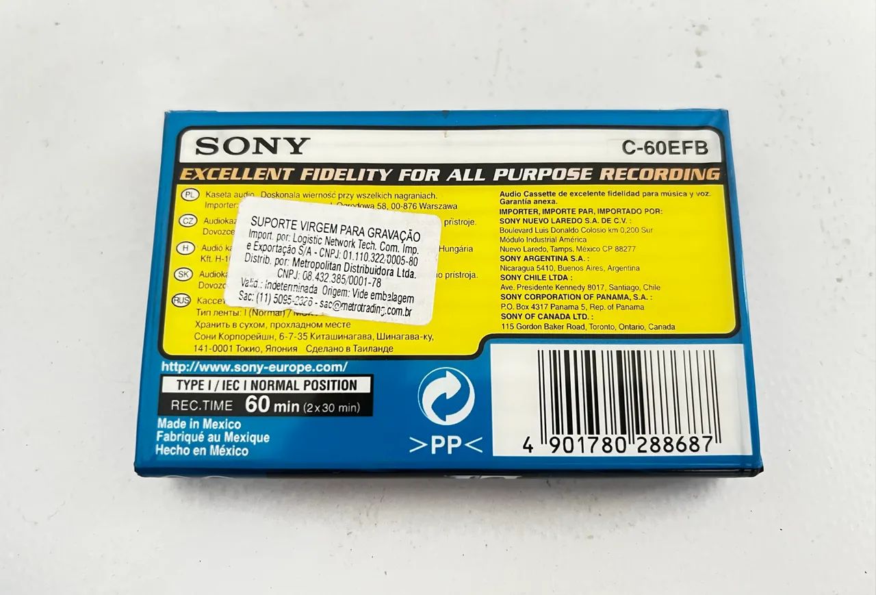 Fita Cassete/K7 Sony EF 60 min e EMTEC 90 min - Foto 3