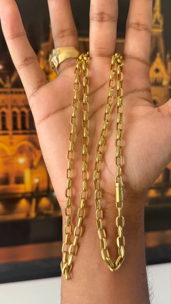 CORRENTE SEM USO 17,5 GRAMAS OURO 18K - Foto 2