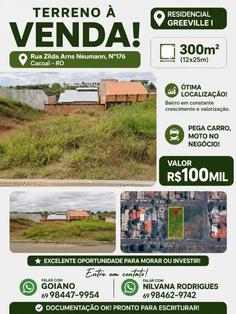 Vende-se terreno 300m2