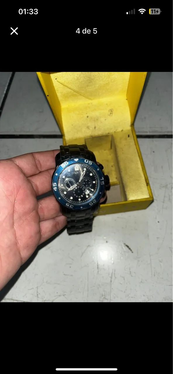 Relógio Invicta Pro Diver Zager - Preto e Azul - Completo na Caixa! - Foto 2