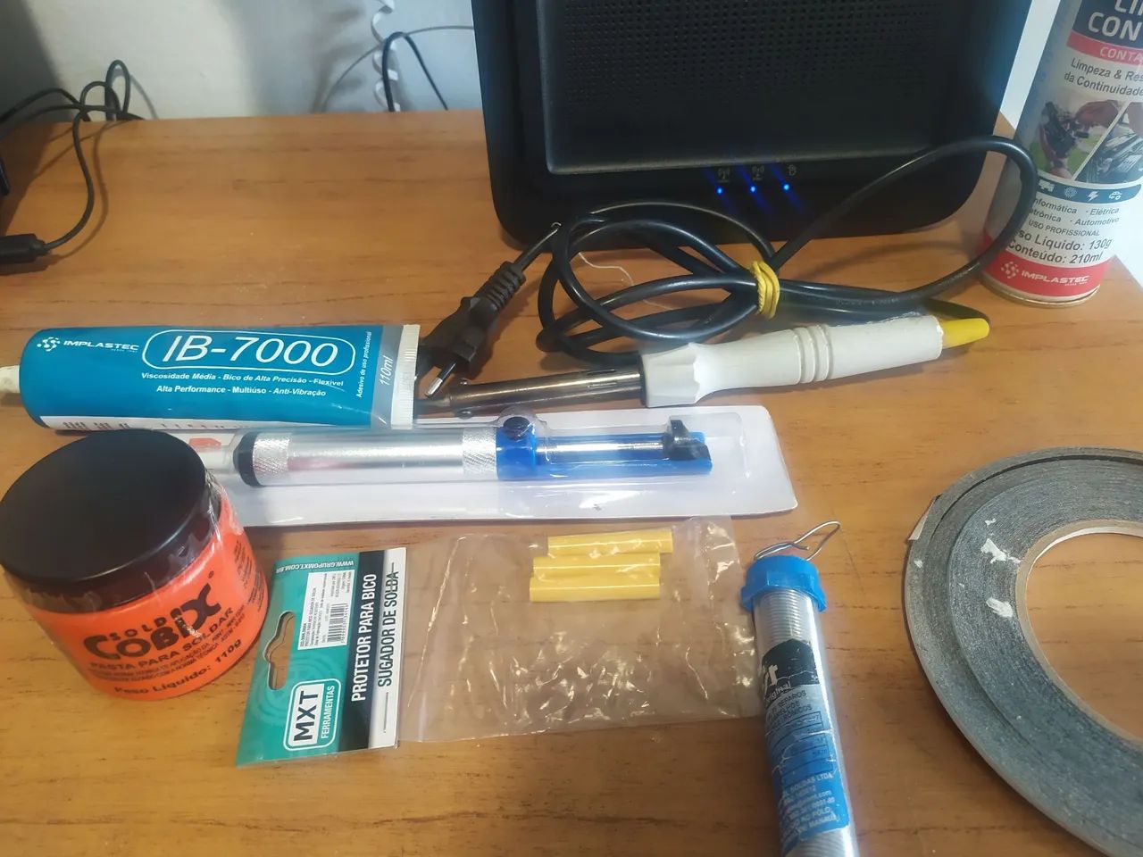 Kit reparo celular com ferro de solda e sugador  - Foto 2