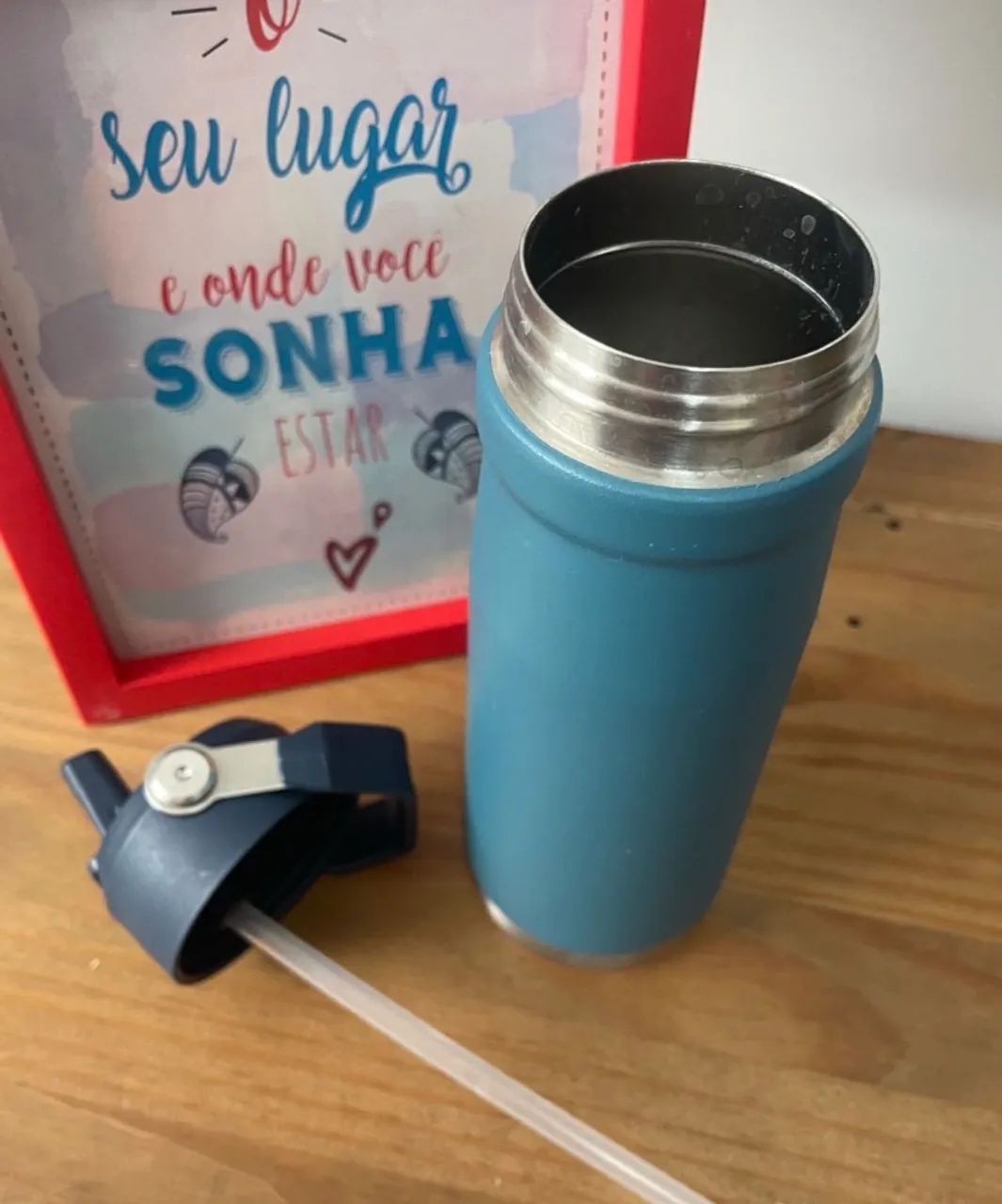Garrafa Stanley flip lagoon 651 ml - Foto 3