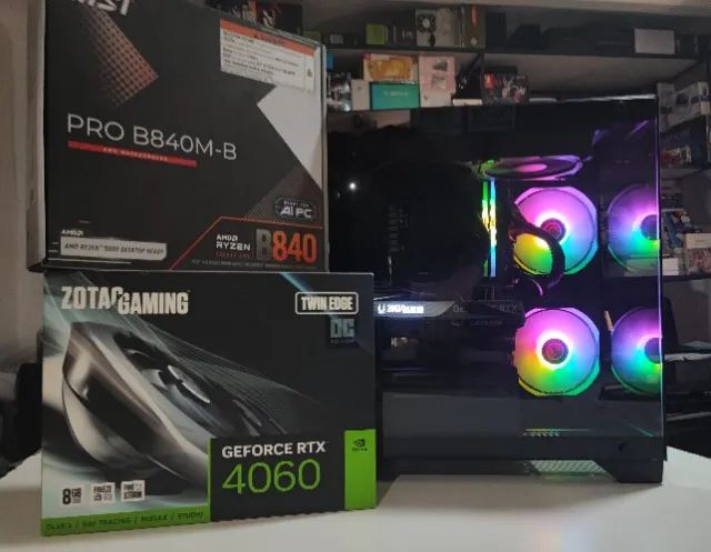 Pc gamer Ryzen 7 7700, 32GB DDR5 6800MHZ, RTX 4060 8GB, parcelo no cartão! - Foto 4