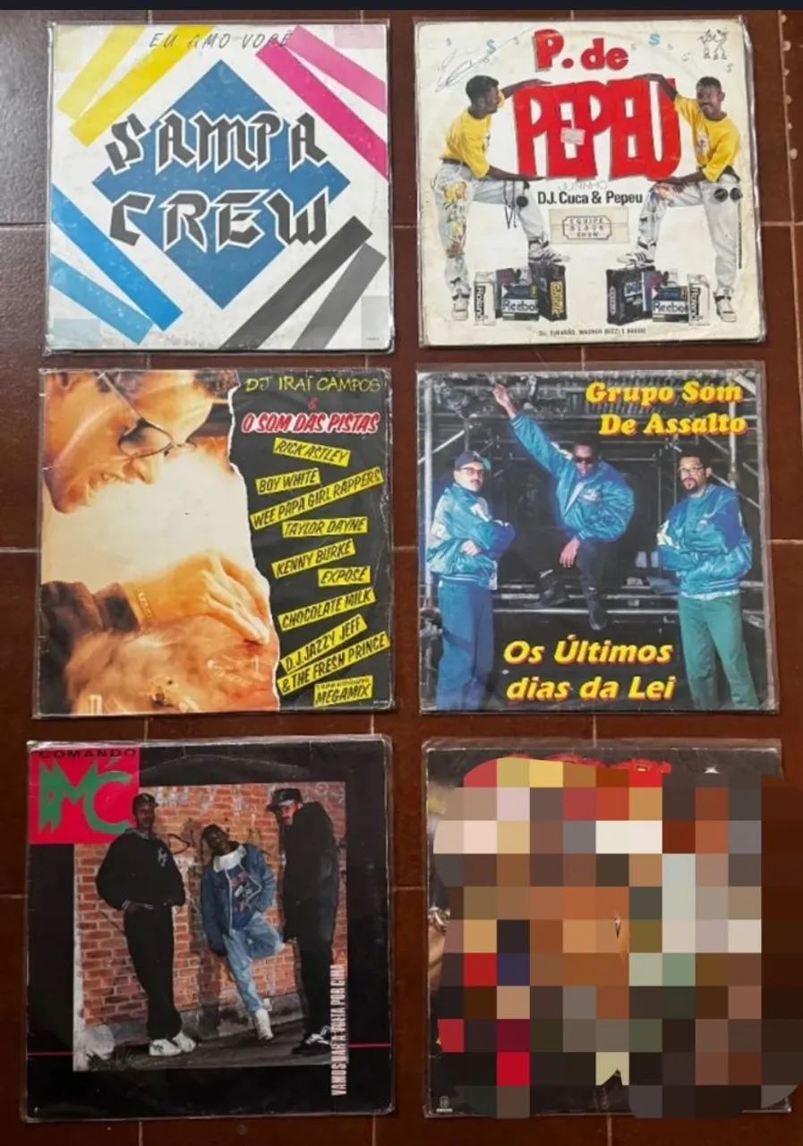 27 LPs Rap Nacional Raros Comando DMC Vozes de Rua Sampa Crew