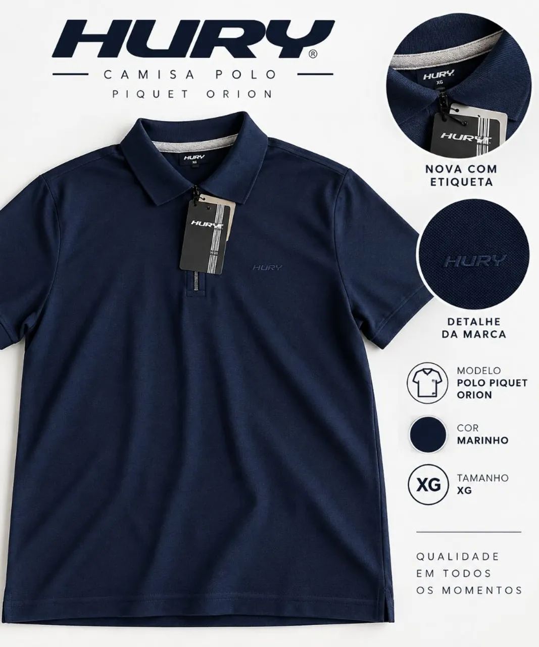 Camisa Polo HURY Piquet Orion ?
