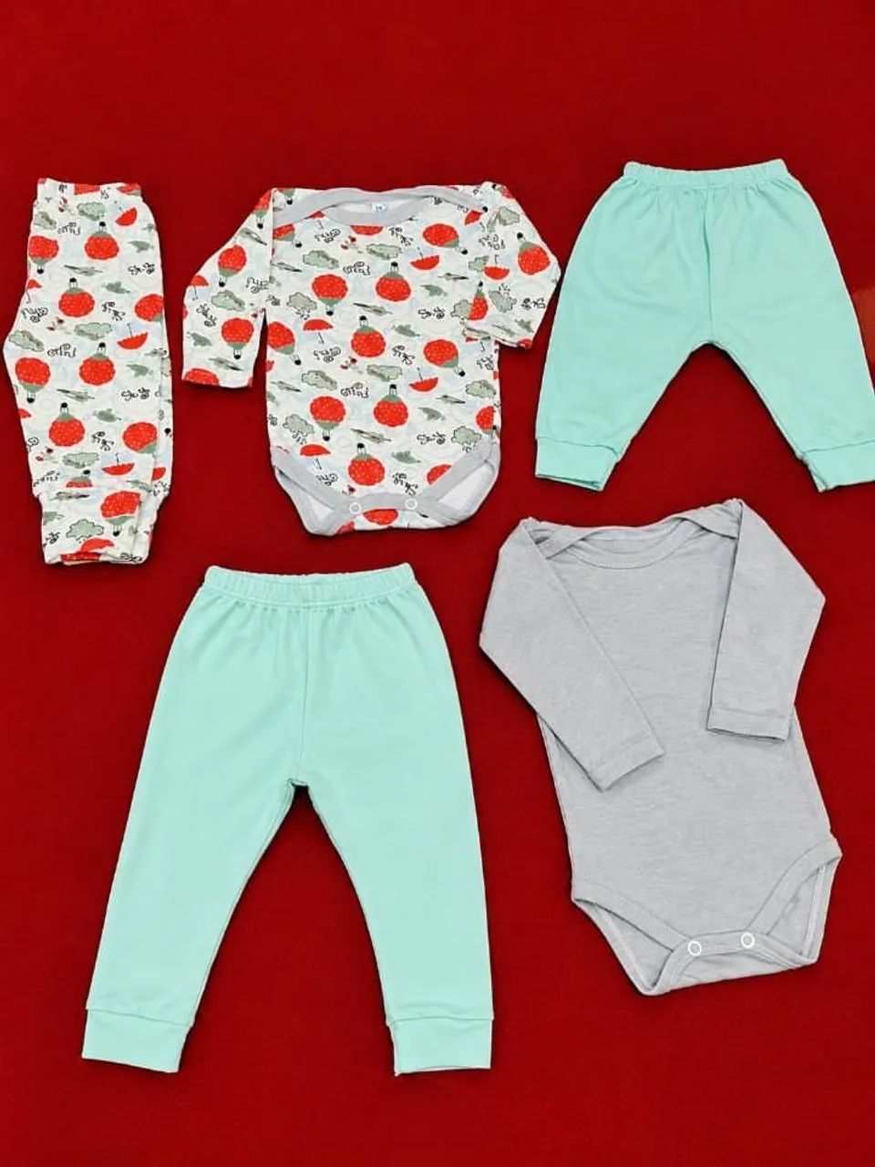 Kit 5 peças enxoval bebê 