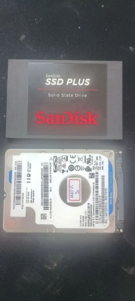 Kit SSD 120gb e HD 1 tera.