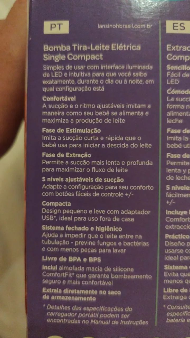 Bomba extratora de leite elétrica Lansinoh - Foto 2