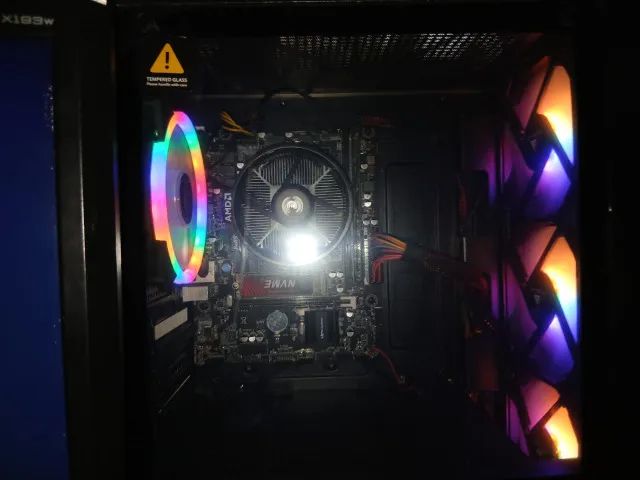 PC Gamer Ryzen Novo com NVME 256GB- monitor usado de 19 pol+teclado e mouse - Foto 4