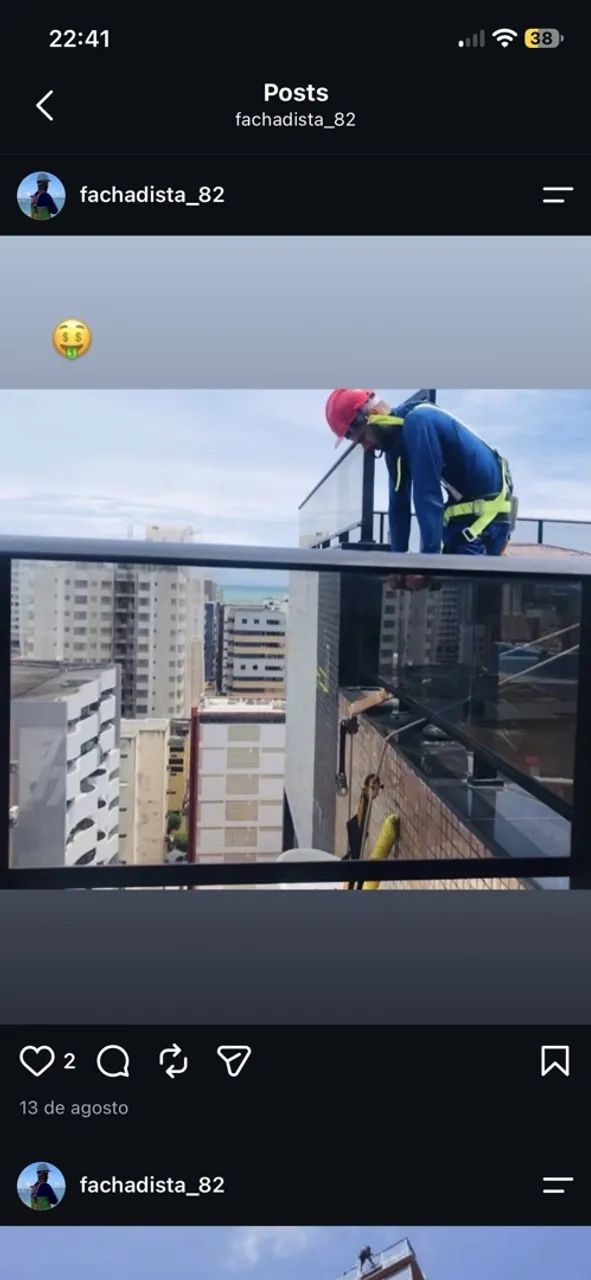 Serviços em fachada