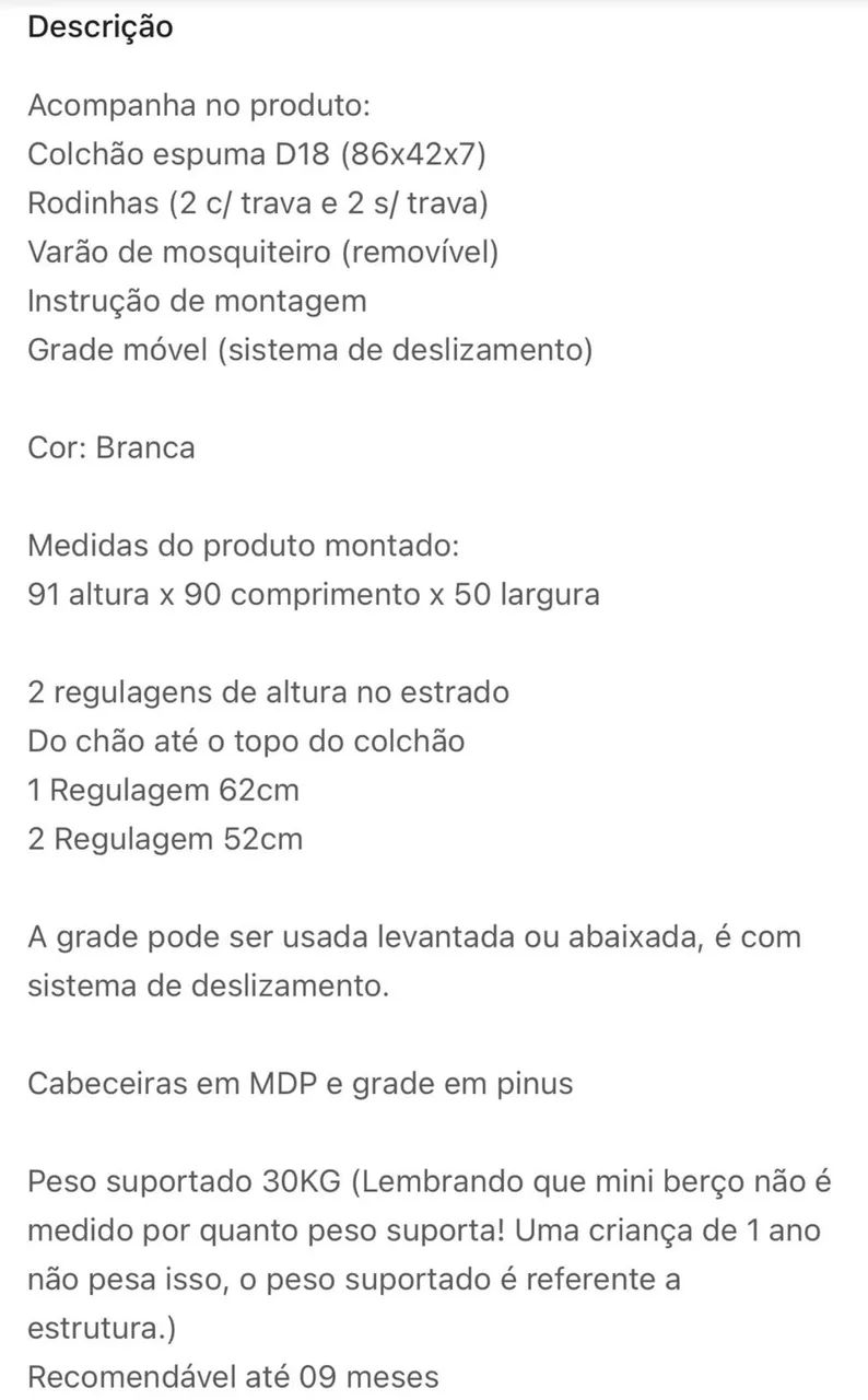 Mini berço e acessórios (Motivo Mudança) - Foto 4