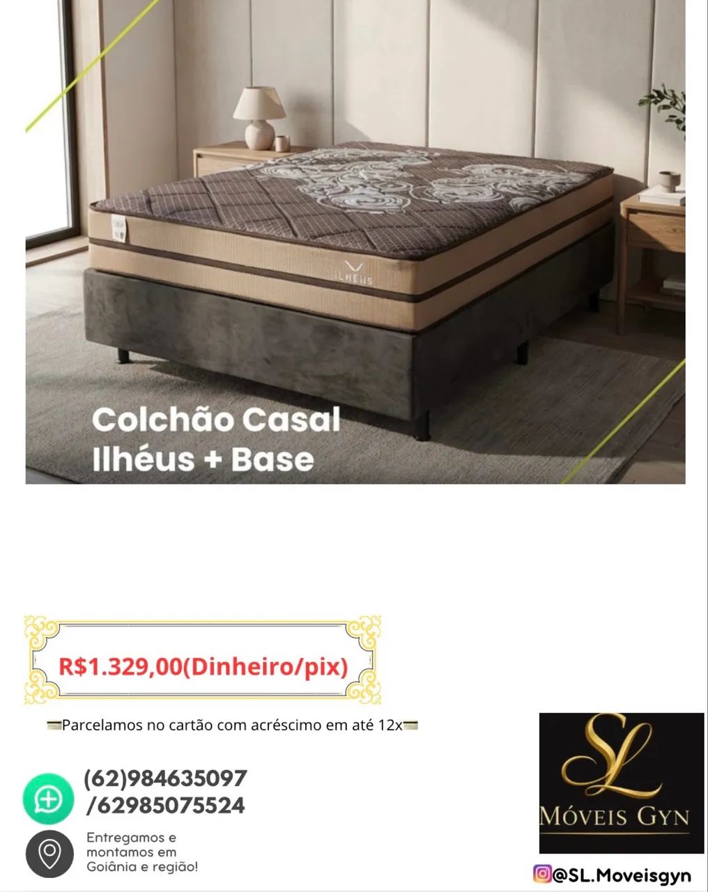 Base com Colchão Casal Z245