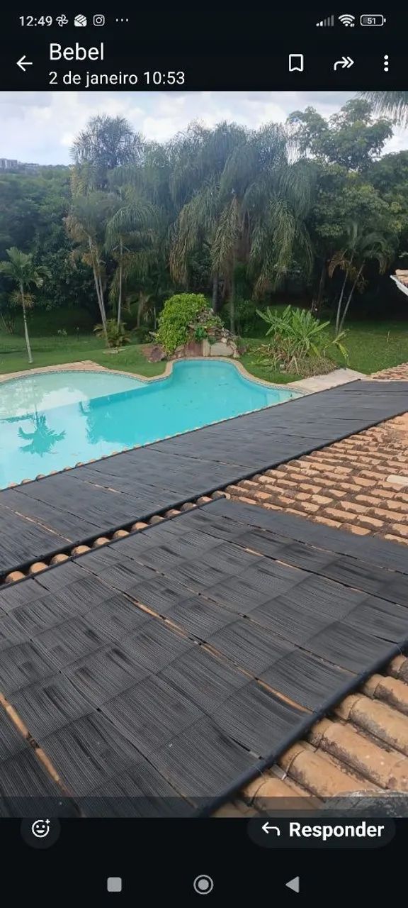 50 placas aquecimento pra piscina tamanho de cada placa 3x40 - Foto 2