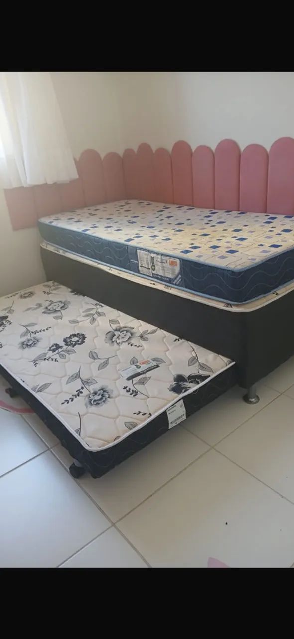 CAMA BOX PARA SOLTEIRO COM CAMA EXTRA. - Foto 3