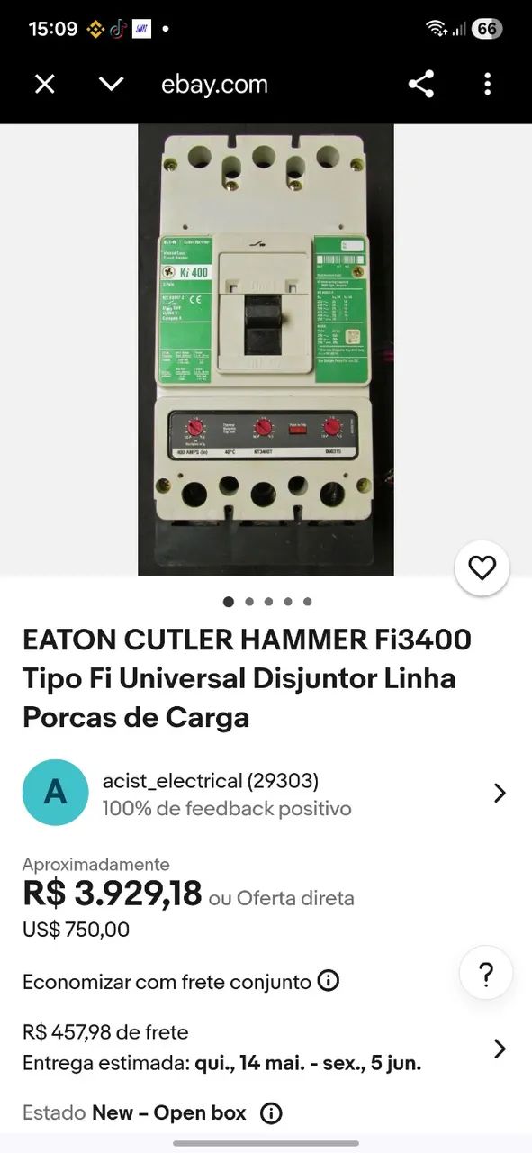 Three-pole circuit breaker 400A
