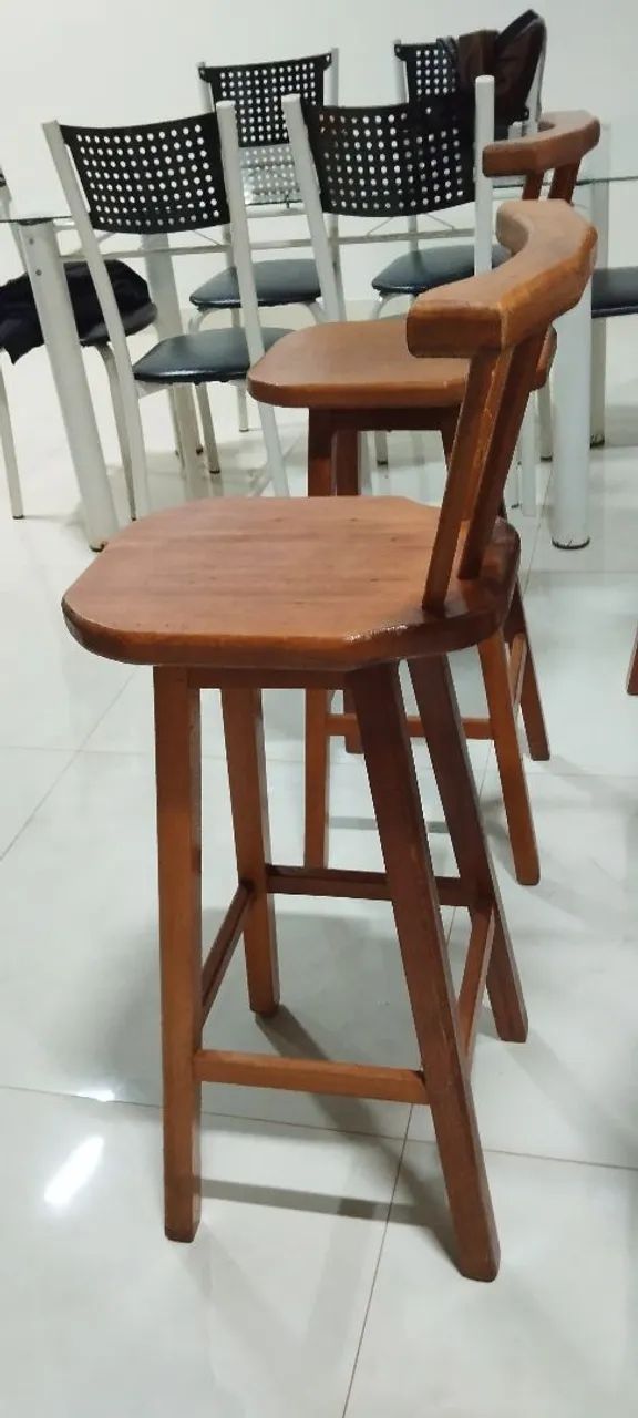 Banquetas de madeira  - Foto 3