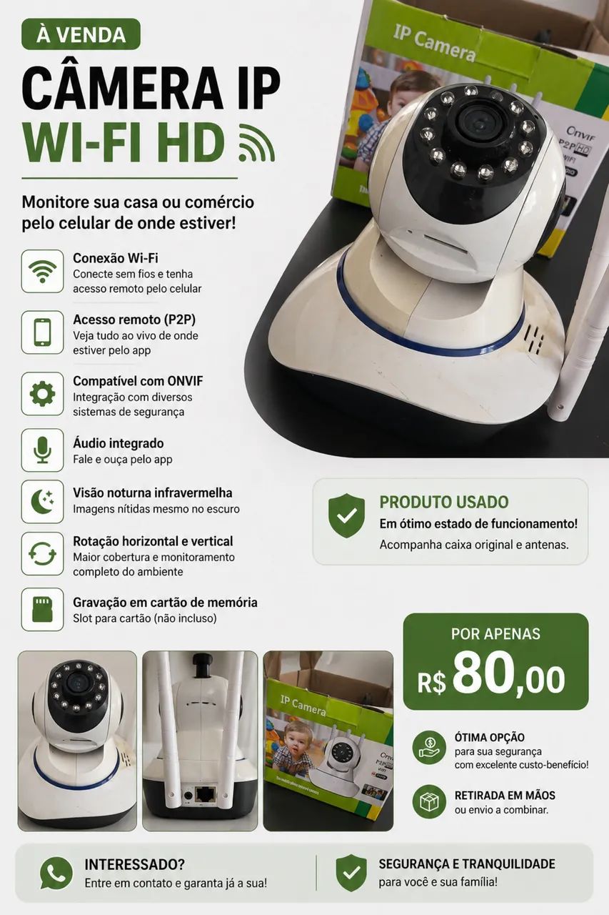 Câmera IP Wi-Fi HD